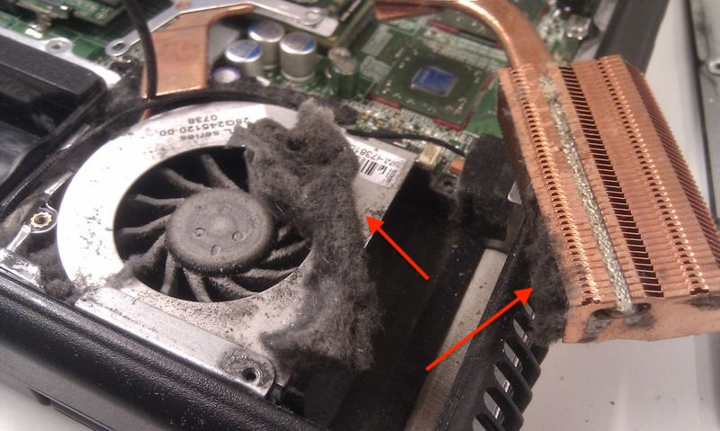 Laptop dust and its effect on CPU throttling